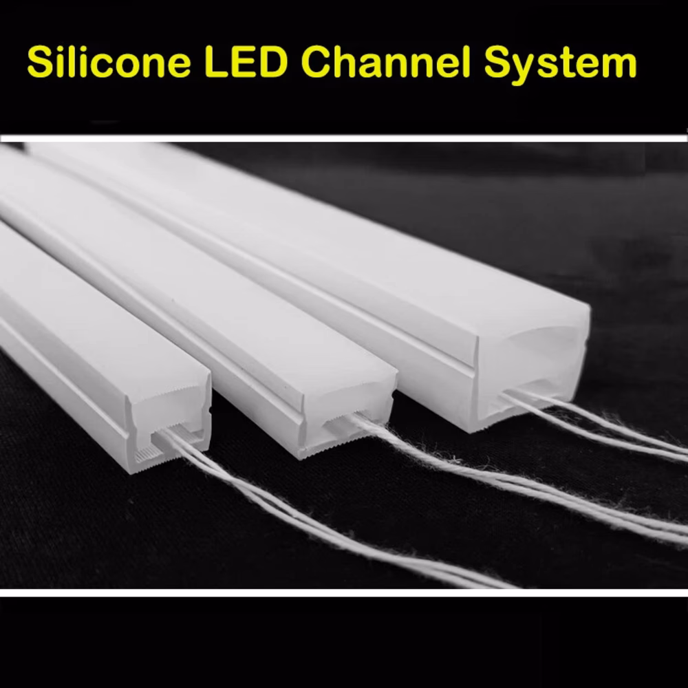 Silicone LED Channel System Flex Cuttable Mount Holder Tube FRONT - Image 2